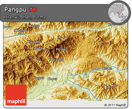 Physical 3D Map of Pangpu