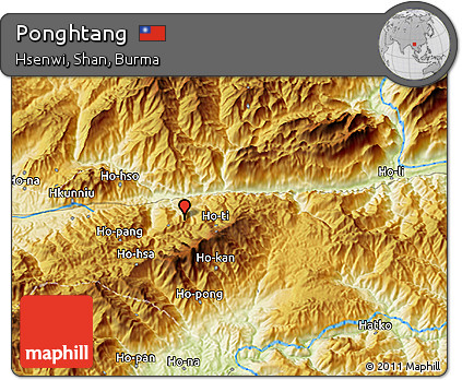 Physical 3D Map of Ponghtang