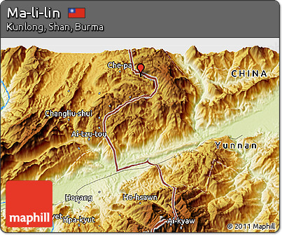 Physical 3D Map of Ma-li-lin