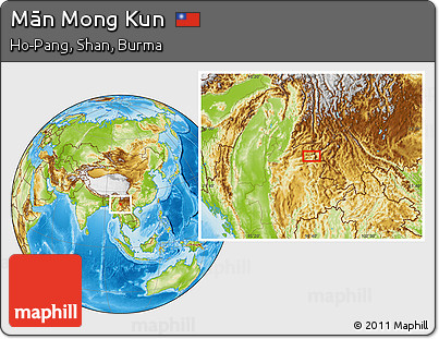 Physical Location Map of Mān Mong Kun