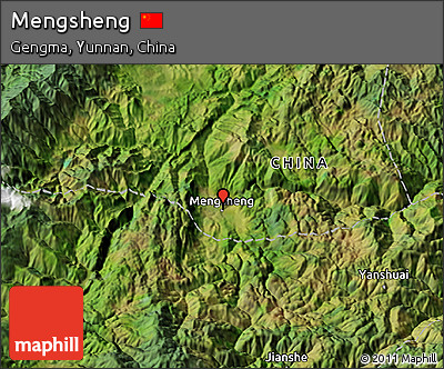 Satellite 3D Map of Mengsheng