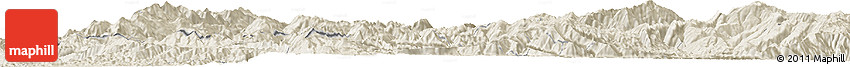 Shaded Relief Horizon Map of Mengsheng