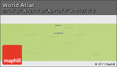 Physical Panoramic Map of the Area around 23° 53' 5" N, 0° 4' 30" E