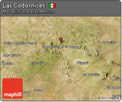 Satellite 3D Map of Las Codornices