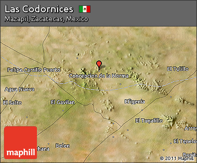Satellite 3D Map of Las Codornices
