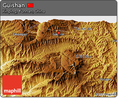 Physical 3D Map of Guishan