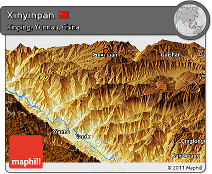Physical Panoramic Map of Xinyinpan