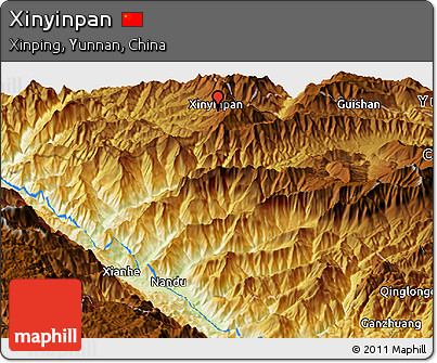 Physical Panoramic Map of Xinyinpan