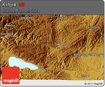 Physical 3D Map of Xinjie