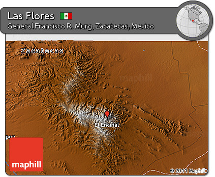 Physical 3D Map of Las Flores
