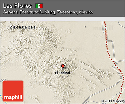 Shaded Relief 3D Map of Las Flores