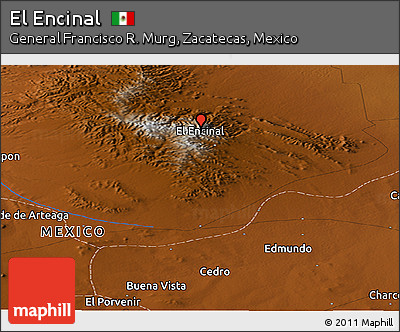 Physical Panoramic Map of El Encinal