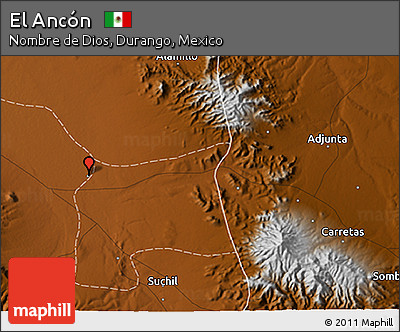Physical 3D Map of El Ancón