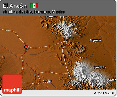 Physical 3D Map of El Ancón