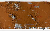 Physical 3D Map of the area around 23° 53' 5" N, 103° 37' 30" W