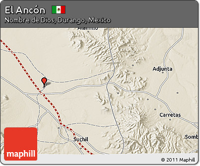Shaded Relief 3D Map of El Ancón