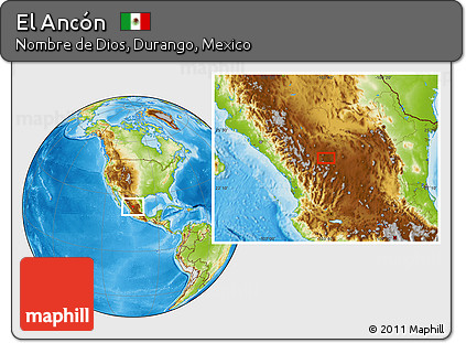Physical Location Map of El Ancón