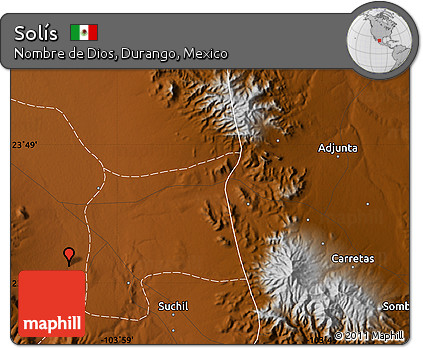 Physical Map of Solís
