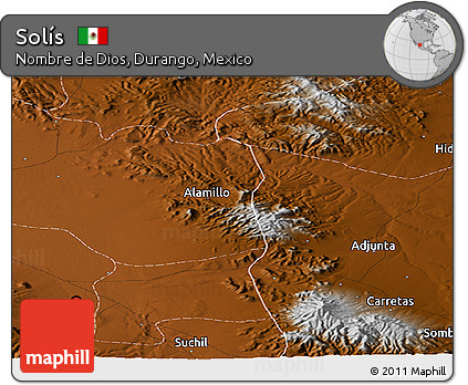 Physical Panoramic Map of Solís