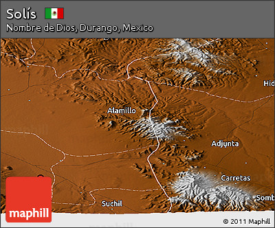 Physical Panoramic Map of Solís