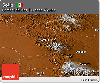 Physical Panoramic Map of Solís