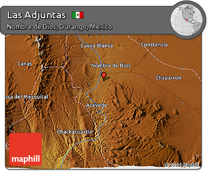 Physical 3D Map of Las Adjuntas