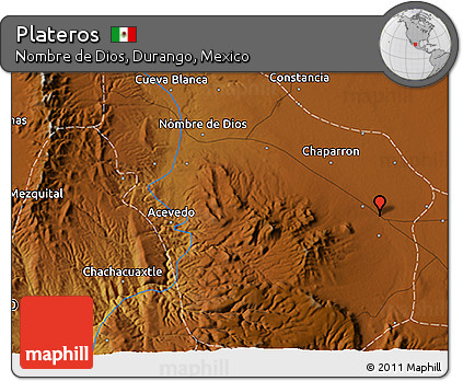 Physical 3D Map of Plateros