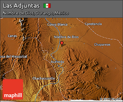 Physical 3D Map of Las Adjuntas