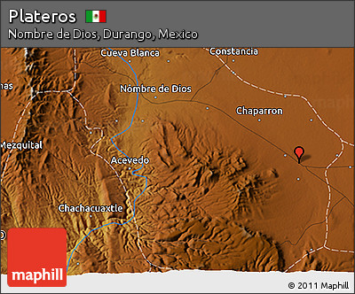 Physical 3D Map of Plateros