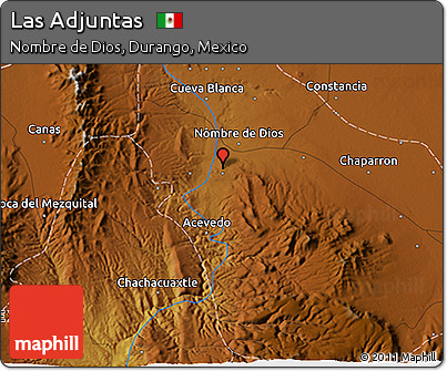 Physical 3D Map of Las Adjuntas
