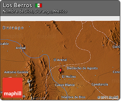 Physical 3D Map of Los Berros