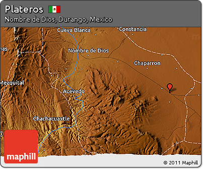 Physical 3D Map of Plateros