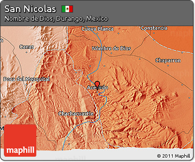 Political 3D Map of San Nicolas