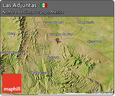Satellite 3D Map of Las Adjuntas