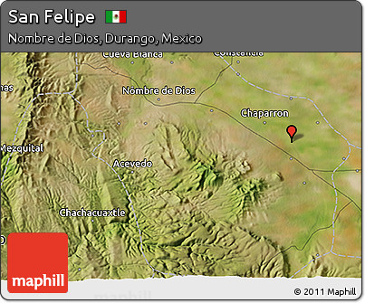 Satellite 3D Map of San Felipe