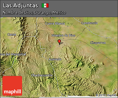 Satellite 3D Map of Las Adjuntas
