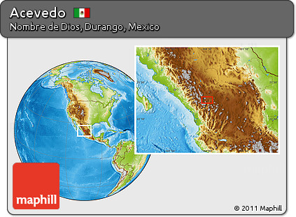 Physical Location Map of Acevedo