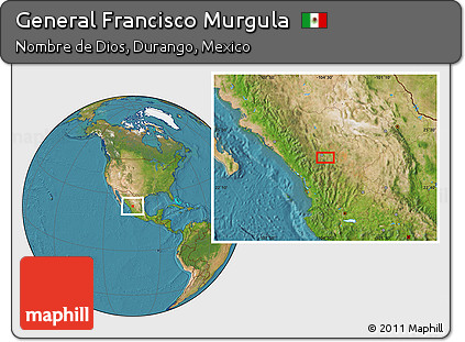 Satellite Location Map of General Francisco Murgula