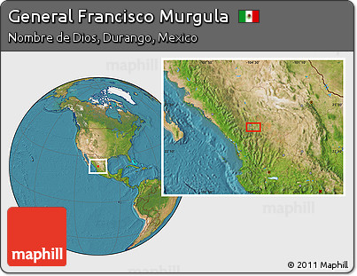 Satellite Location Map of General Francisco Murgula