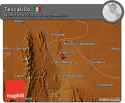 Physical Map of Texcalillo