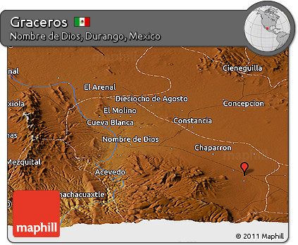 Physical Panoramic Map of Graceros