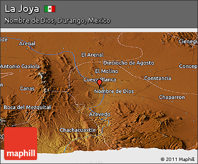 Physical Panoramic Map of La Joya