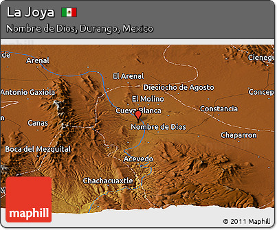 Physical Panoramic Map of La Joya