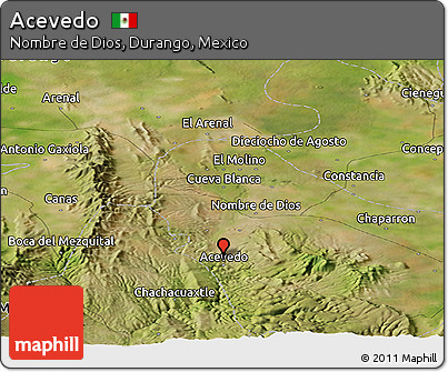 Satellite Panoramic Map of Acevedo