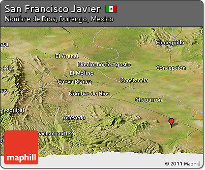 Satellite Panoramic Map of San Francisco Javier