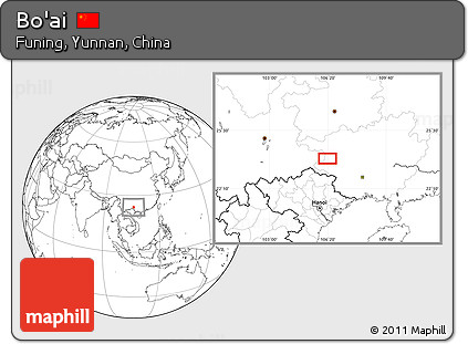Blank Location Map of Bo'ai
