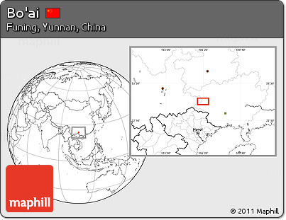 Blank Location Map of Bo'ai