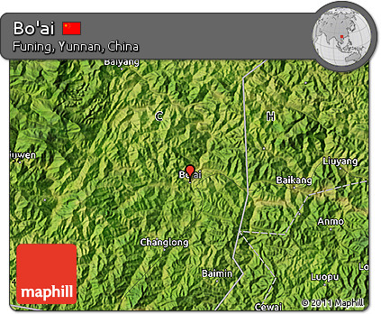 Satellite Map of Bo'ai