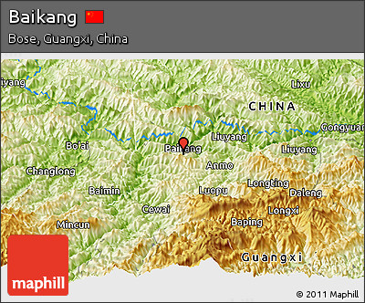 Physical Panoramic Map of Baikang