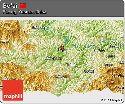 Physical Panoramic Map of Bo'ai